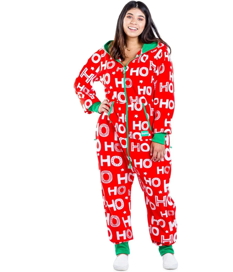 Women's Ho Ho Ho Plus Size Jumpsuit - Image 4