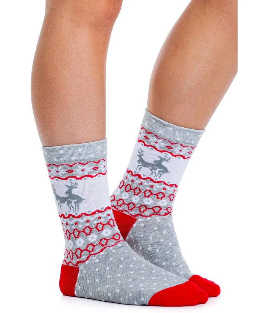 Women's Humping Reindeer Socks (Fits Sizes 6-11W) - Image 2