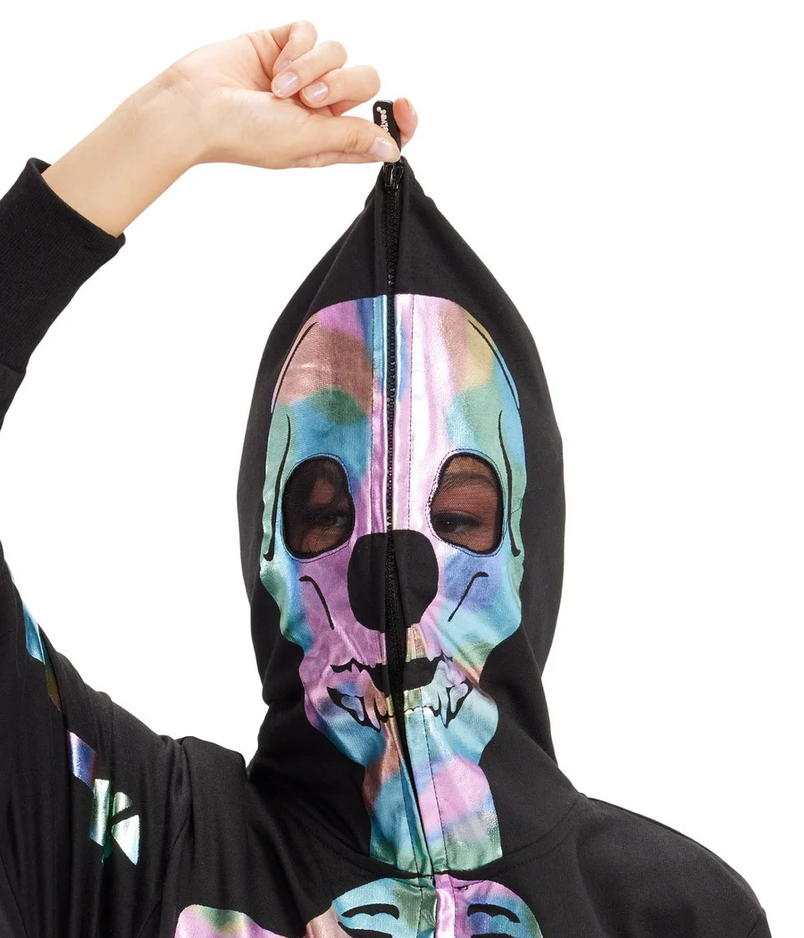 Women's Iridescent Skeleton Costume - Image 4