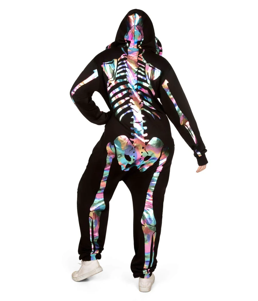 Women's Iridescent Skeleton Plus Size Costume - Image 2