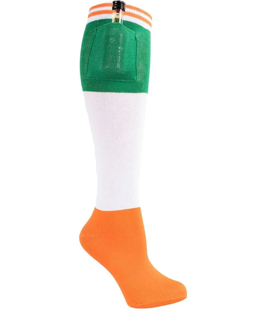 Women's Irish Flag Shot Socks with Pockets (Fits Sizes 6-11W) - Image 4