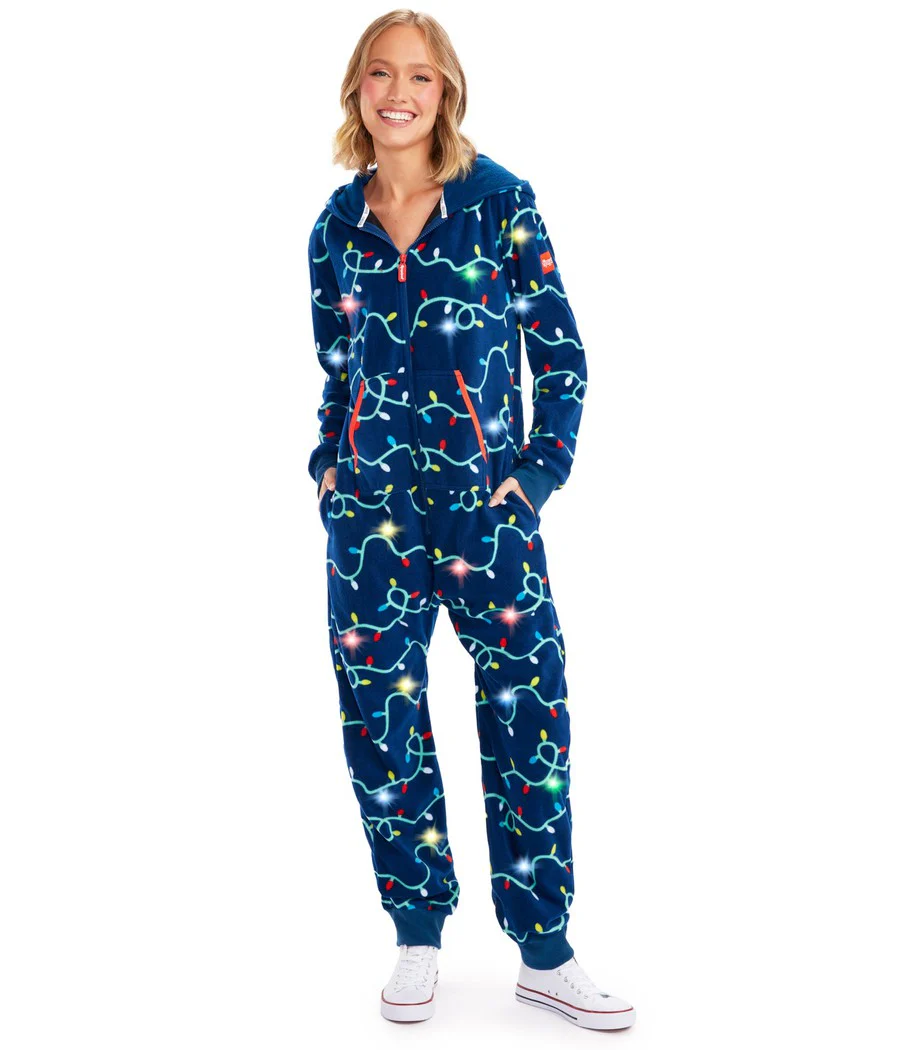 Women's String of Lights Light Up Jumpsuit - Image 5