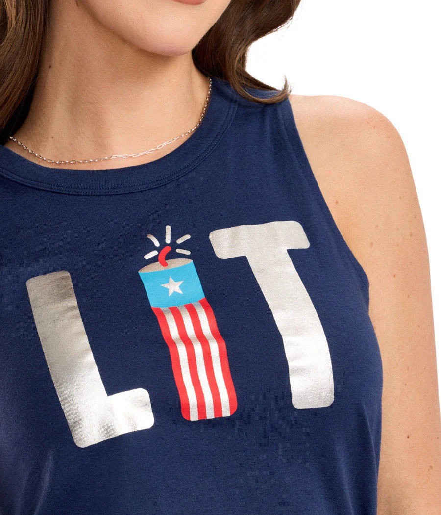 Women's Lit Foil Tank Top - Image 2