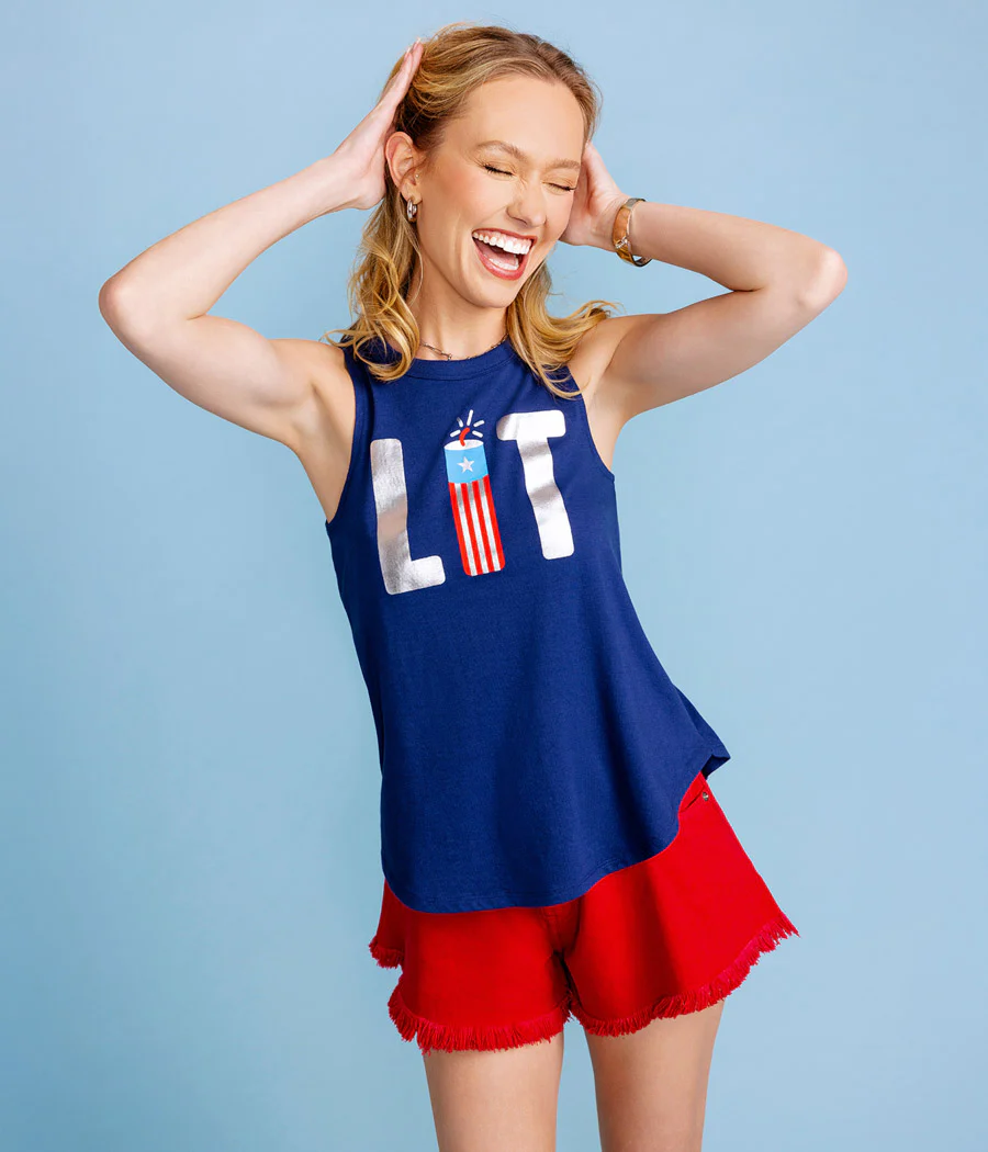Women's Lit Foil Tank Top - Image 4