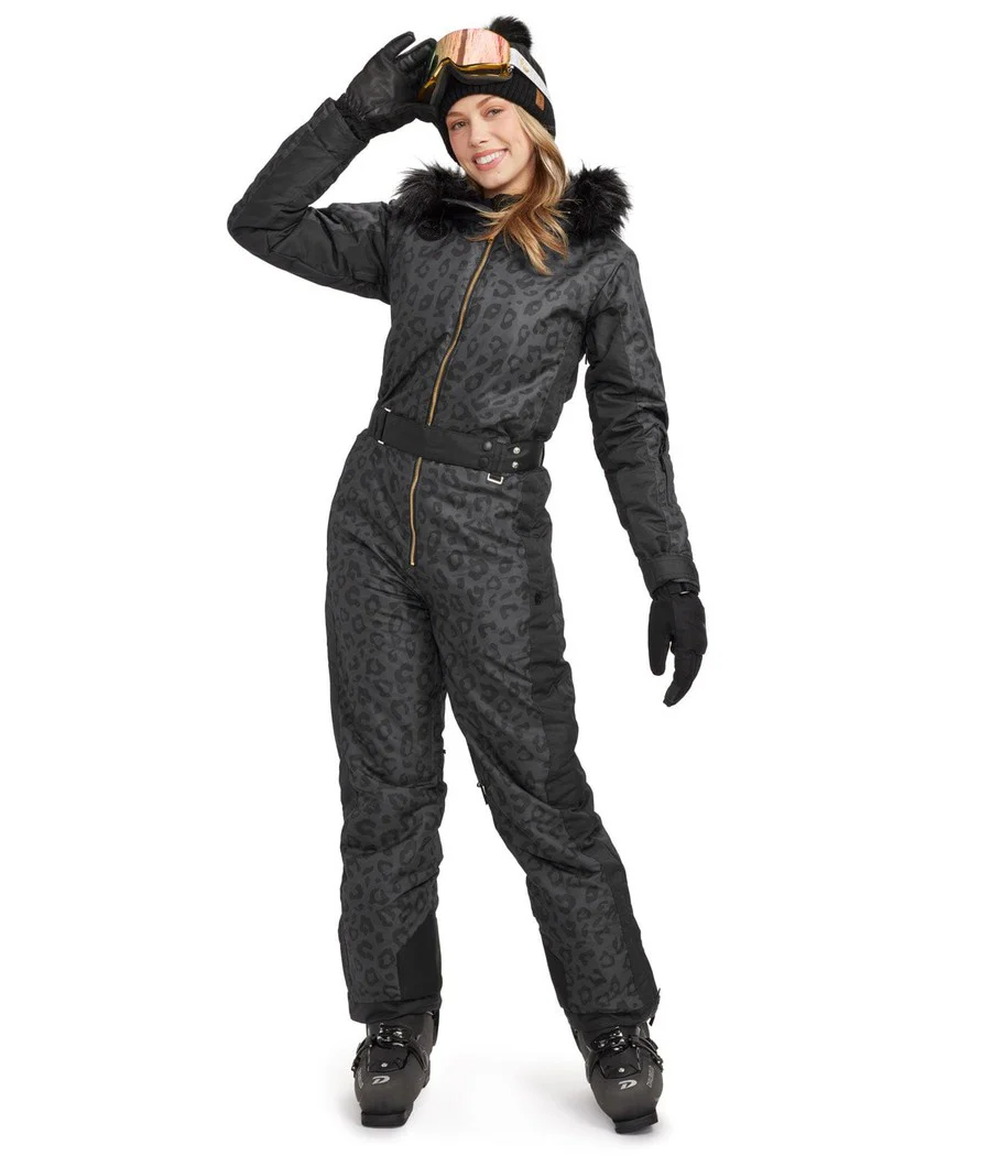 Women's Midnight Leopard Ski Suit - Image 6