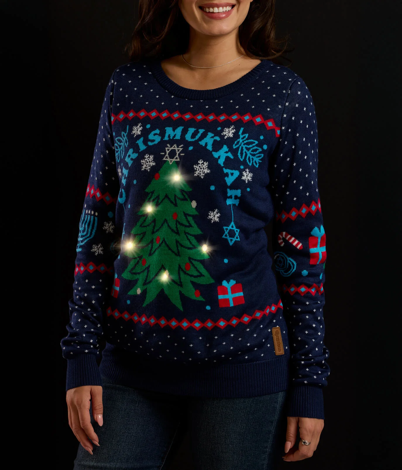 Women's Chrismukkah Light Up Sweater - Image 4
