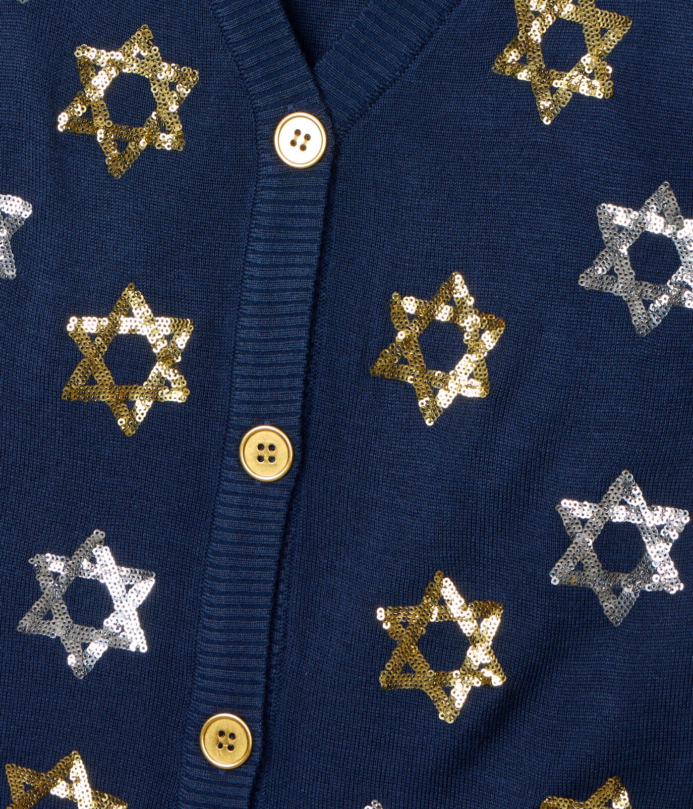 Women's Shimmering Star Of David Cardigan Sweater - Image 3