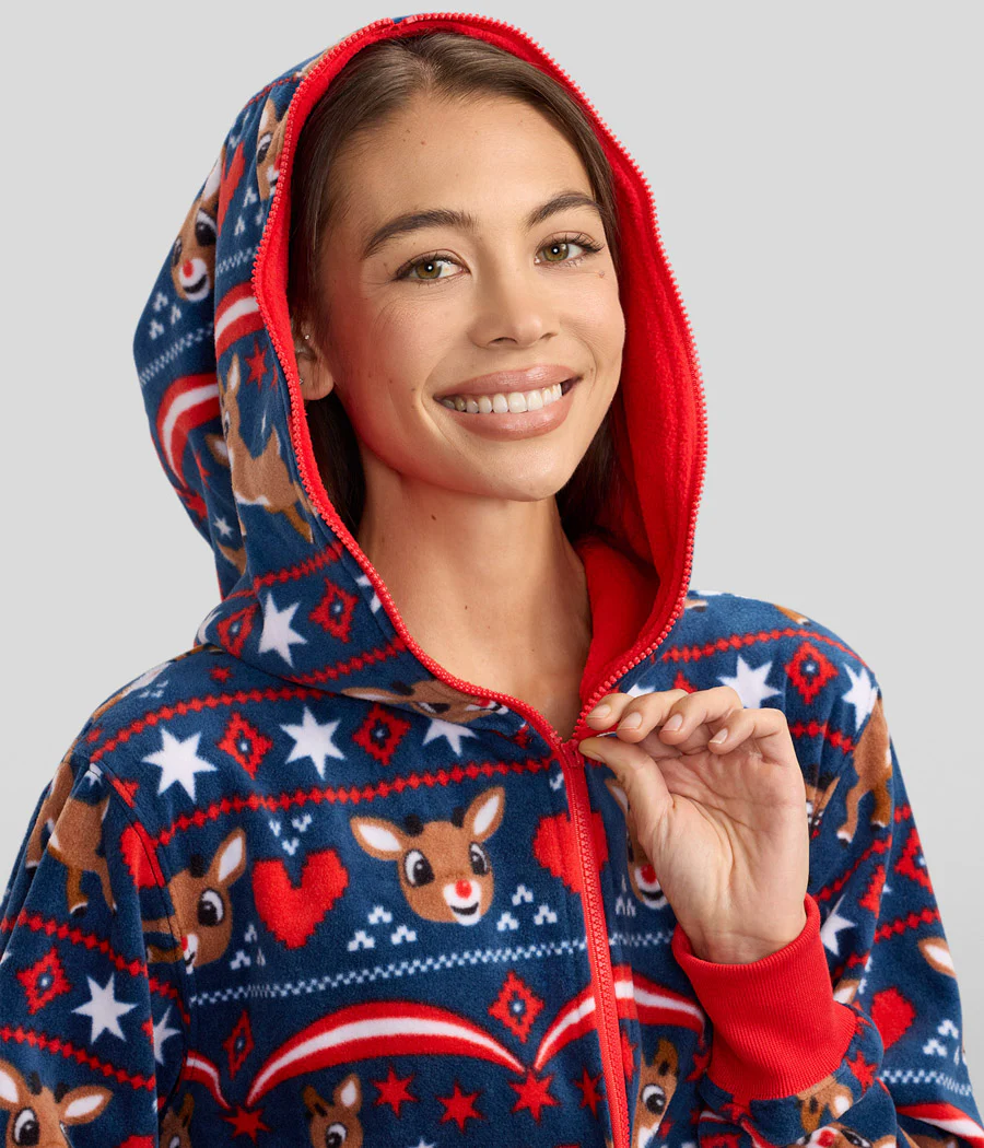 Women's Soaring Rudolph Christmas Jumpsuit - Image 4
