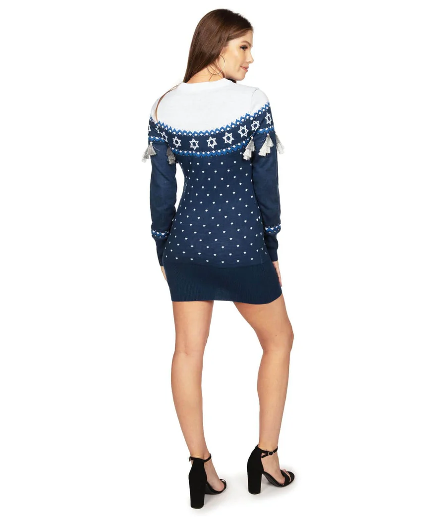 Hanukkah Tassel Sweater Dress - Image 3