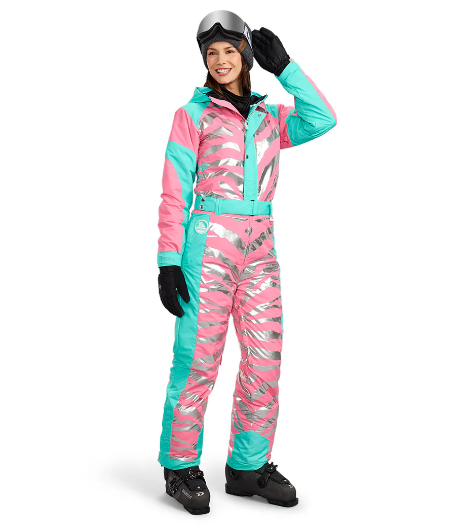 Women's Electric Zebra Ski Suit - Image 2