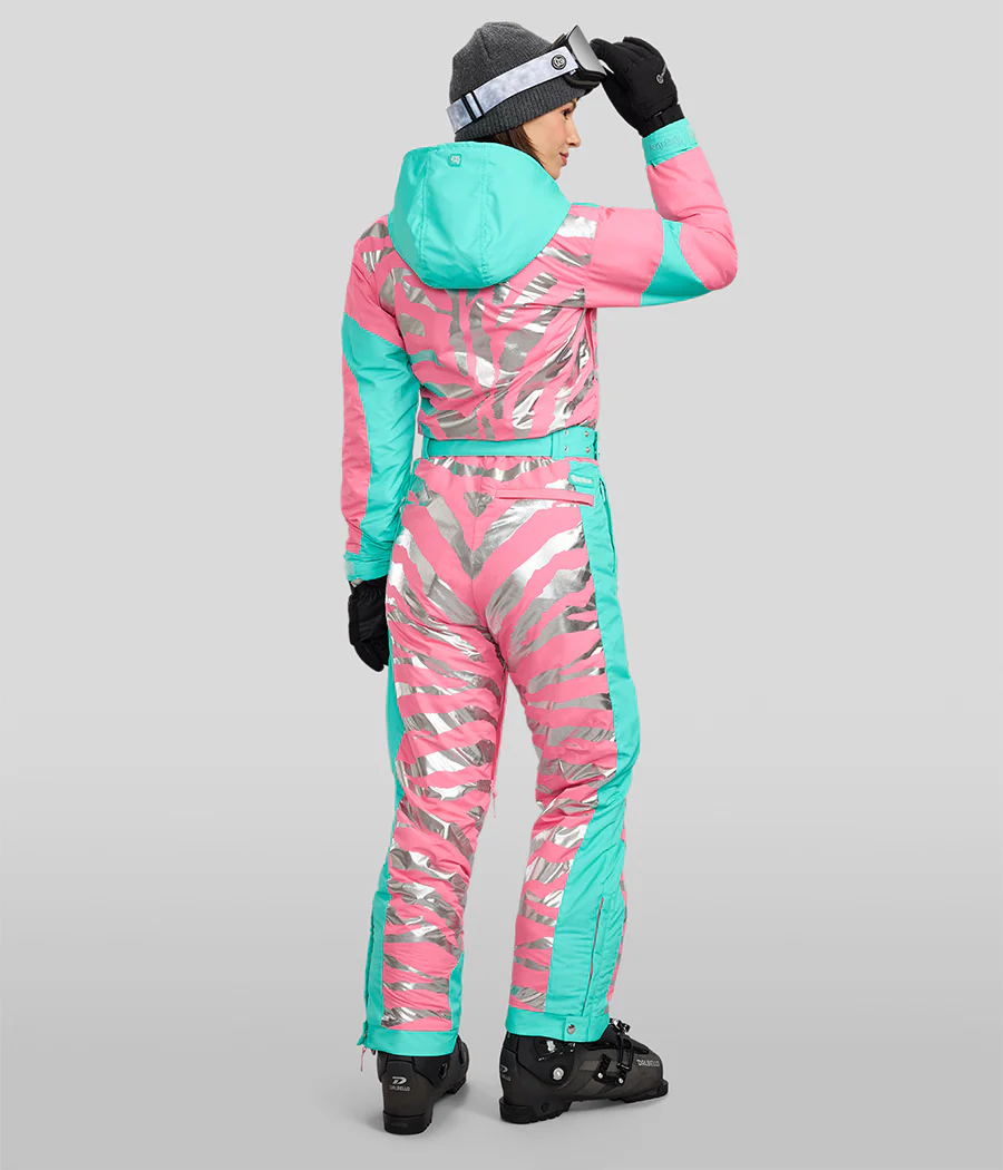 Women's Electric Zebra Ski Suit - Image 3
