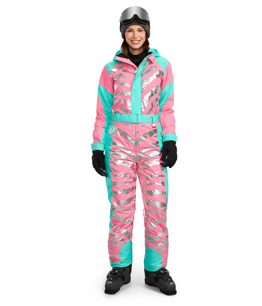 Women's Electric Zebra Ski Suit - Image 9