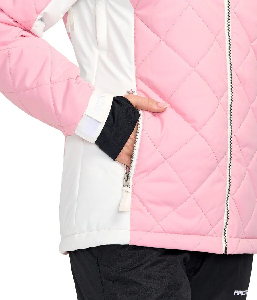 Women's Powder Pink Ski Jacket - Image 3