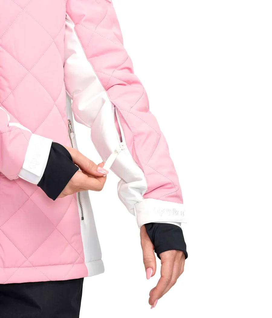 Women's Powder Pink Snowboard Jacket - Image 6