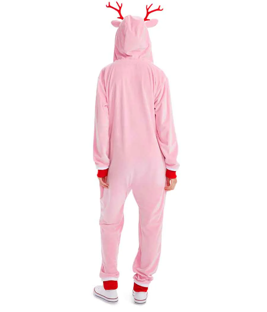 Women's Pink Rudolph Jumpsuit - Image 2