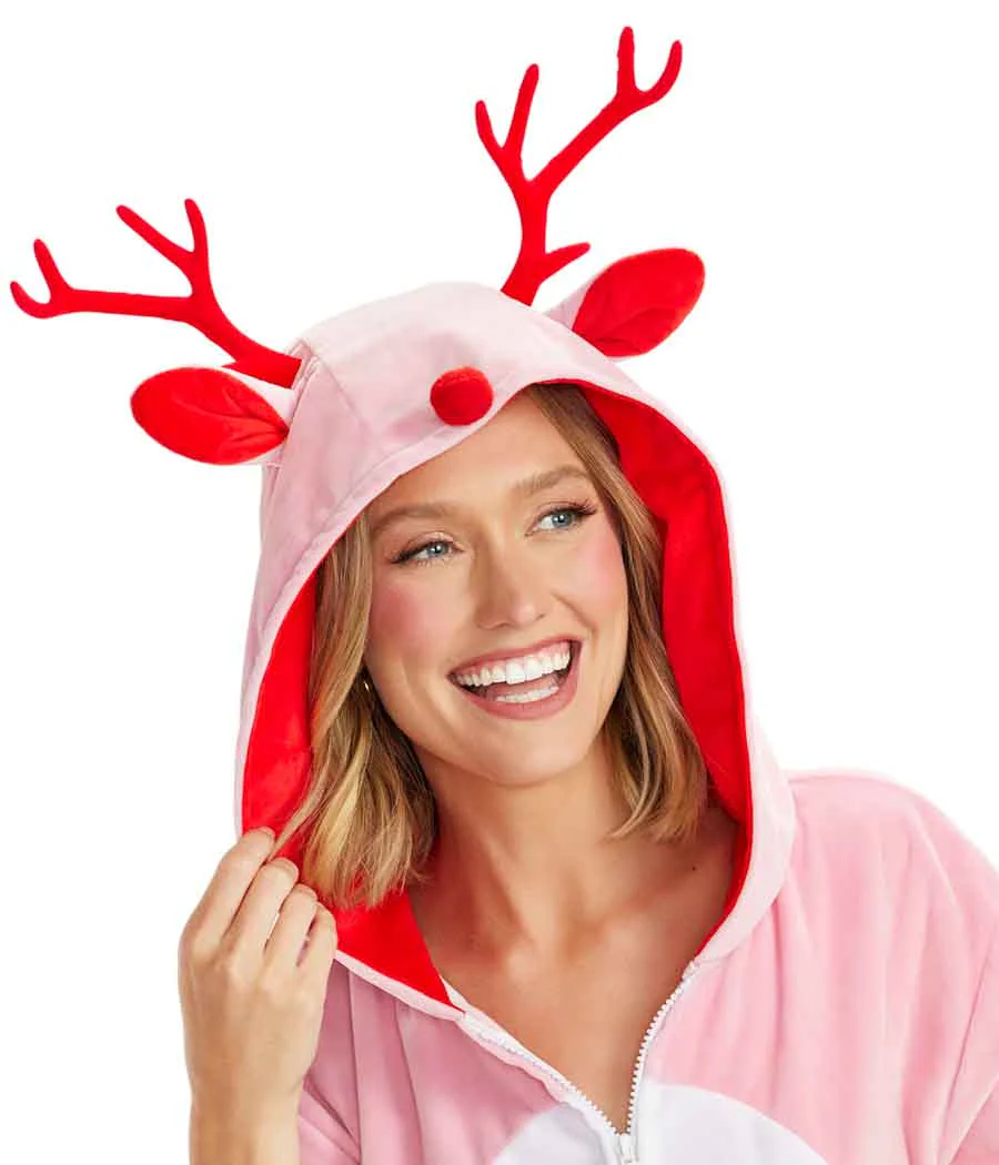 Women's Pink Rudolph Jumpsuit - Image 4