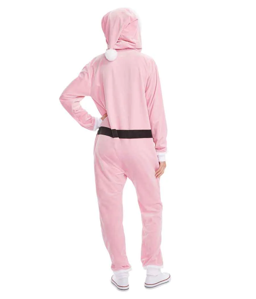 Women's Pink Santa Jumpsuit - Image 2