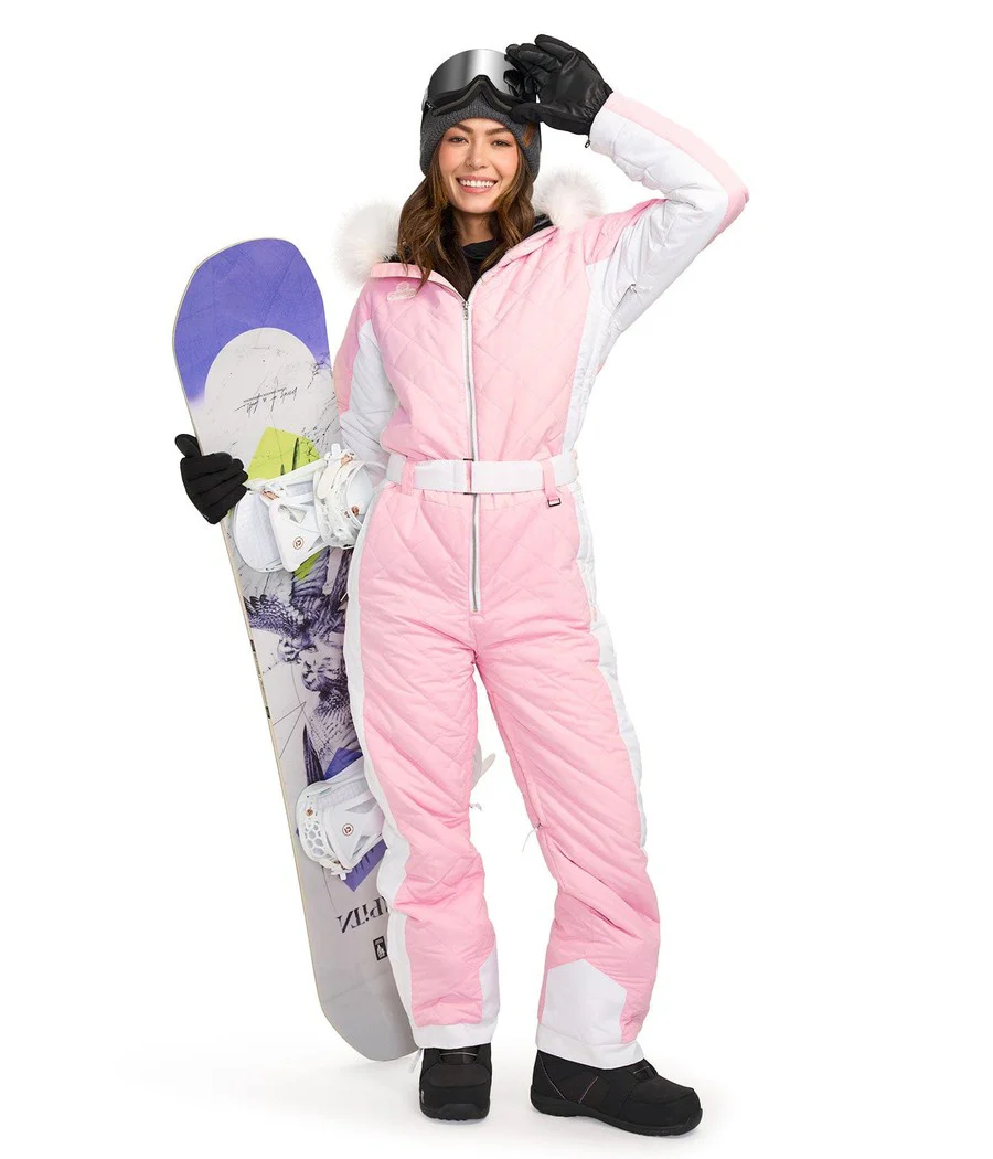 Women's Powder Pink Snow Suit - Image 2