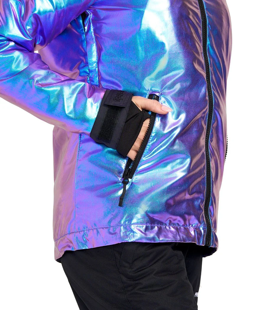 Women's Iridescent Iris Ski Jacket - Image 8