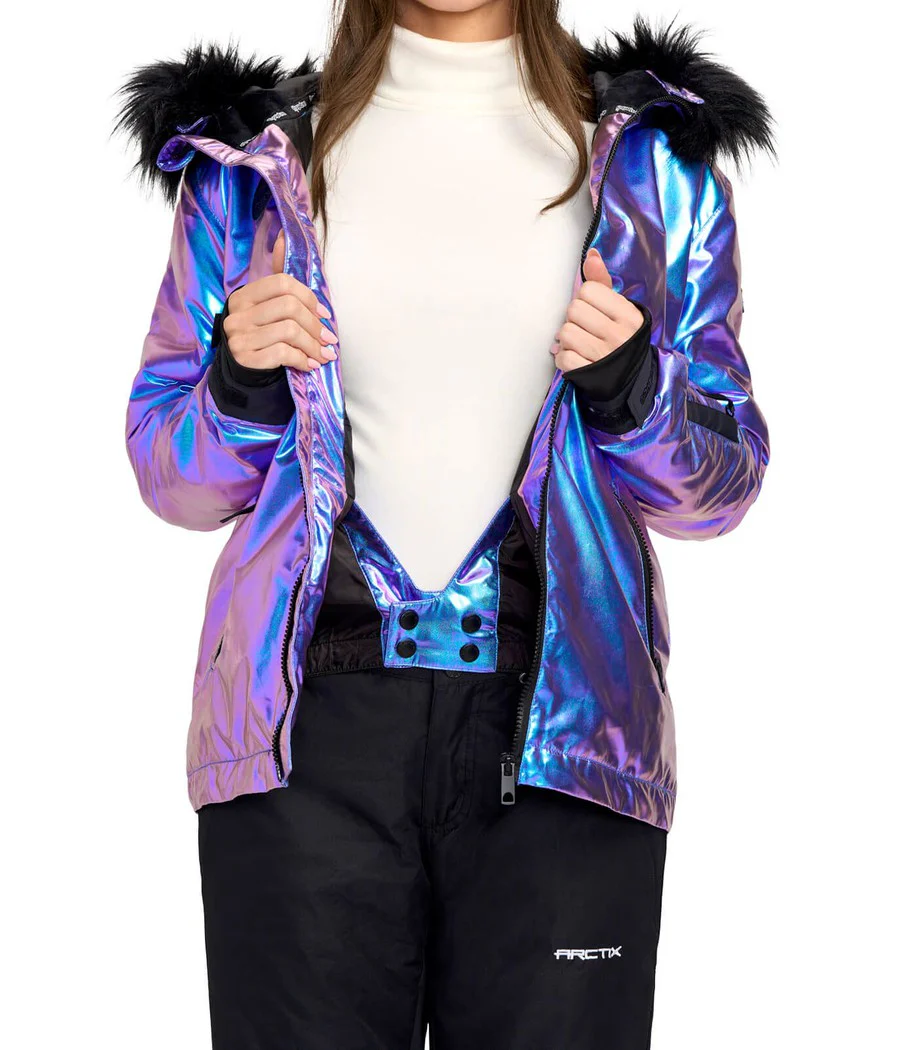 Women's Iridescent Iris Snowboard Jacket - Image 10
