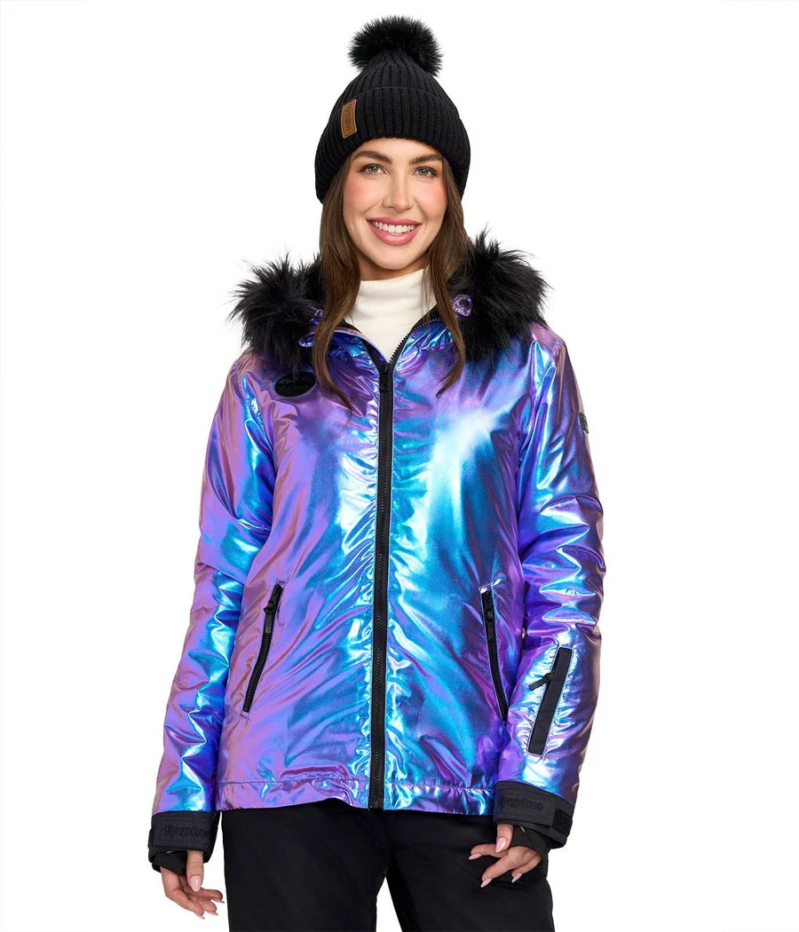 Women's Iridescent Iris Snowboard Jacket - Image 3
