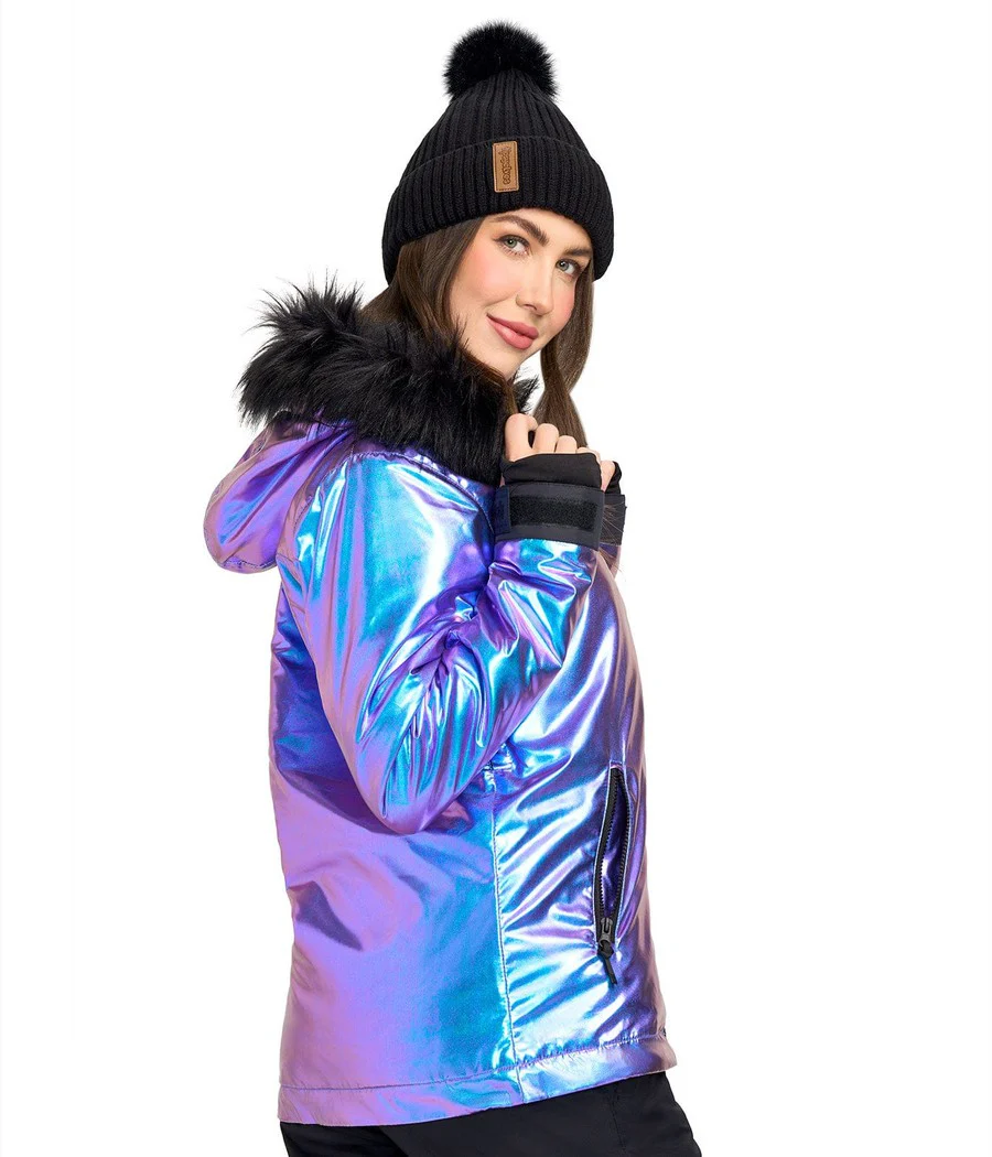 Women's Iridescent Iris Snowboard Jacket - Image 4