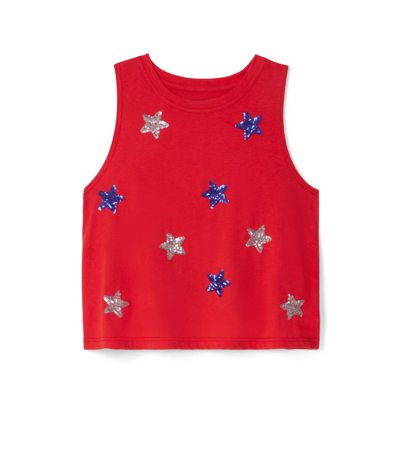 Women's Stars Of Summer Sequin Cropped Tank Top - Image 6