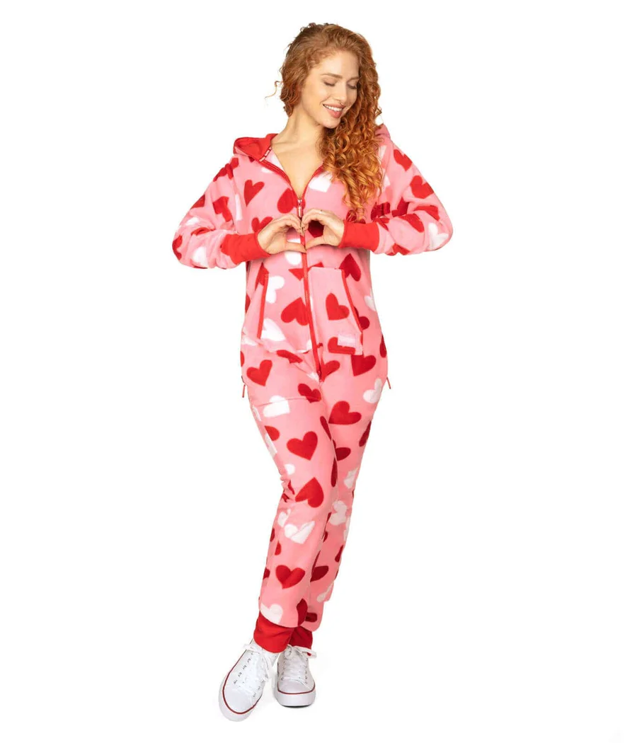 Women's Full Hearts Jumpsuit - Image 3