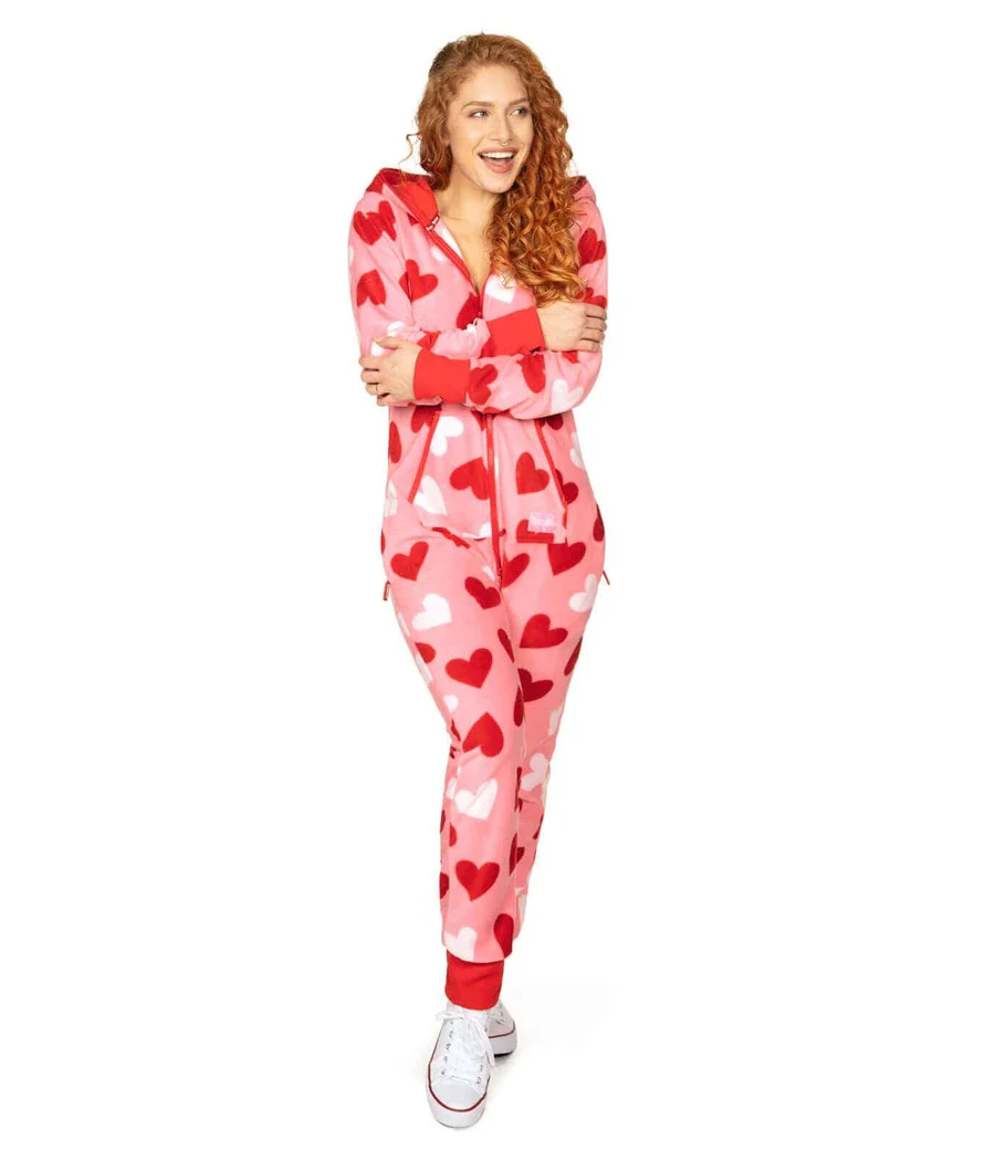 Women's Full Hearts Jumpsuit - Image 4