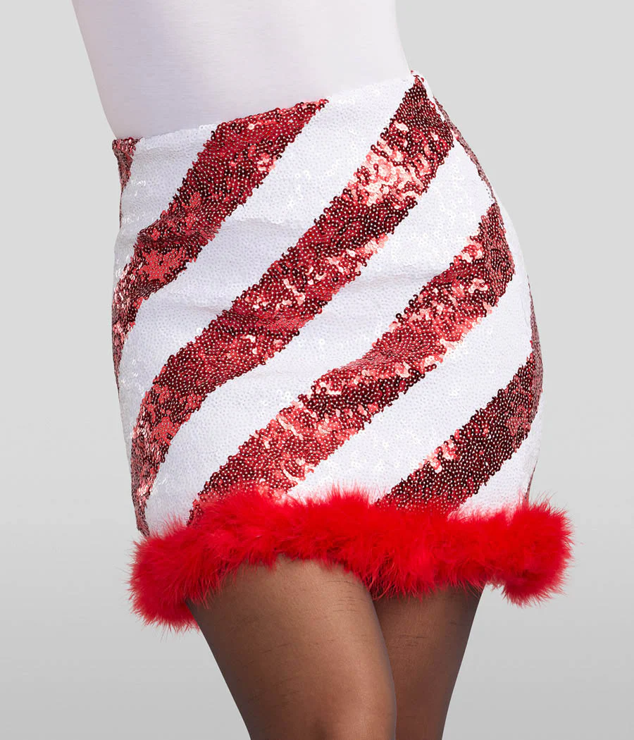 Candy Cane Sequin Skirt - Image 3