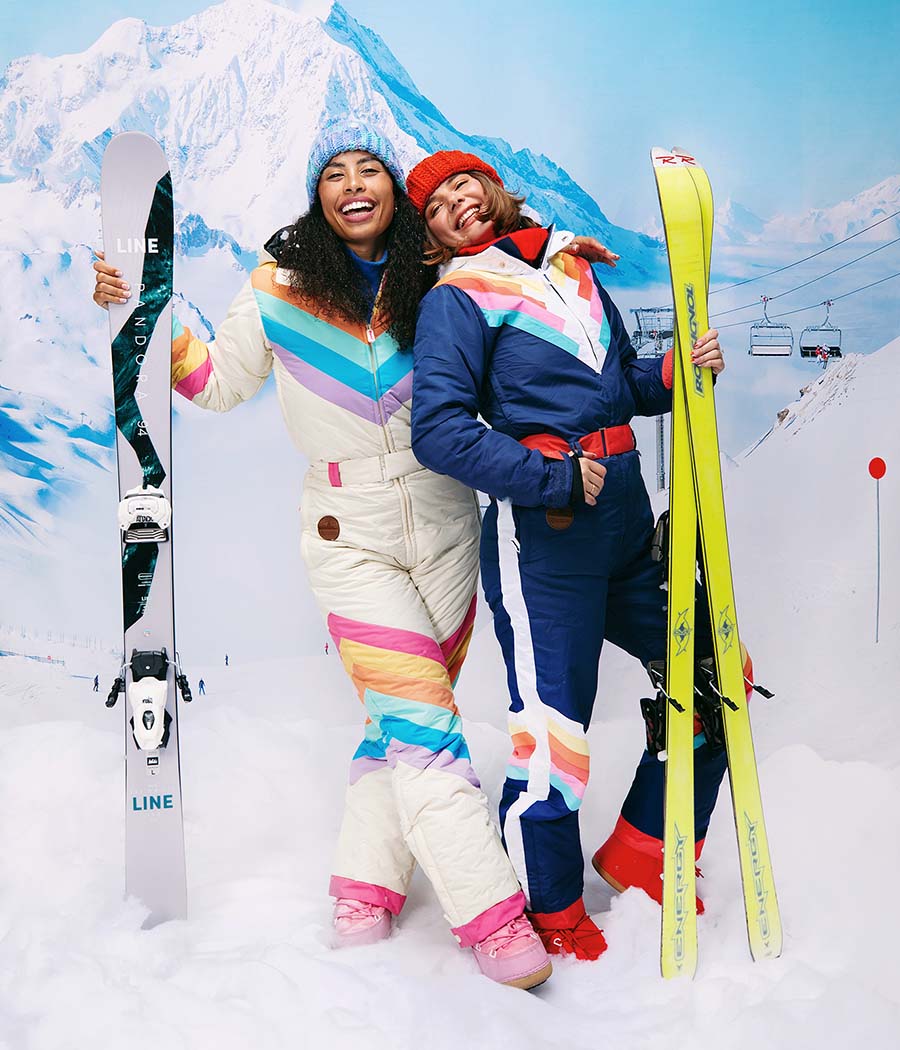 Women's Retro Rainbow Ski Suit - Image 4