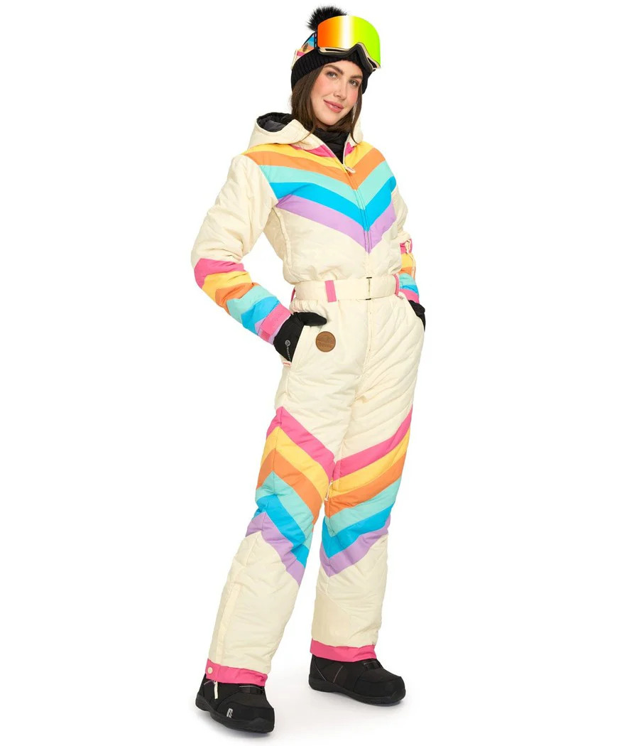 Women's Retro Rainbow Snow Suit - Image 11