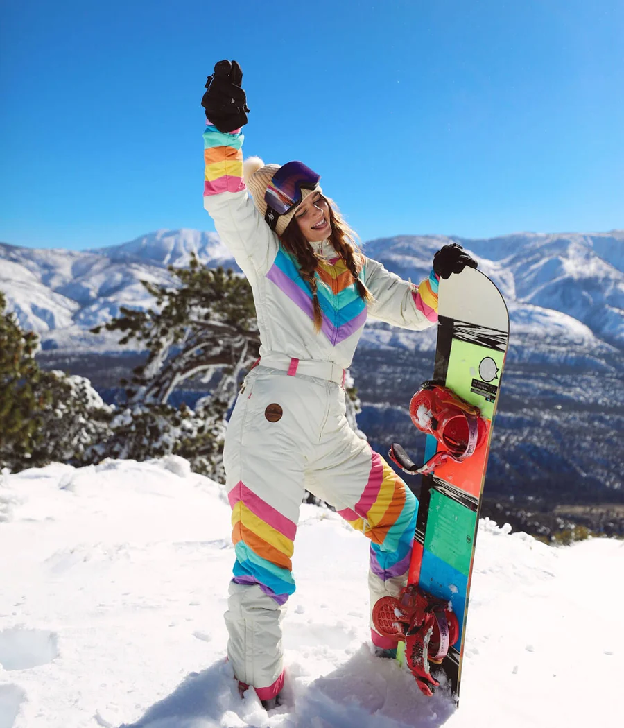 Women's Retro Rainbow Snow Suit - Image 3