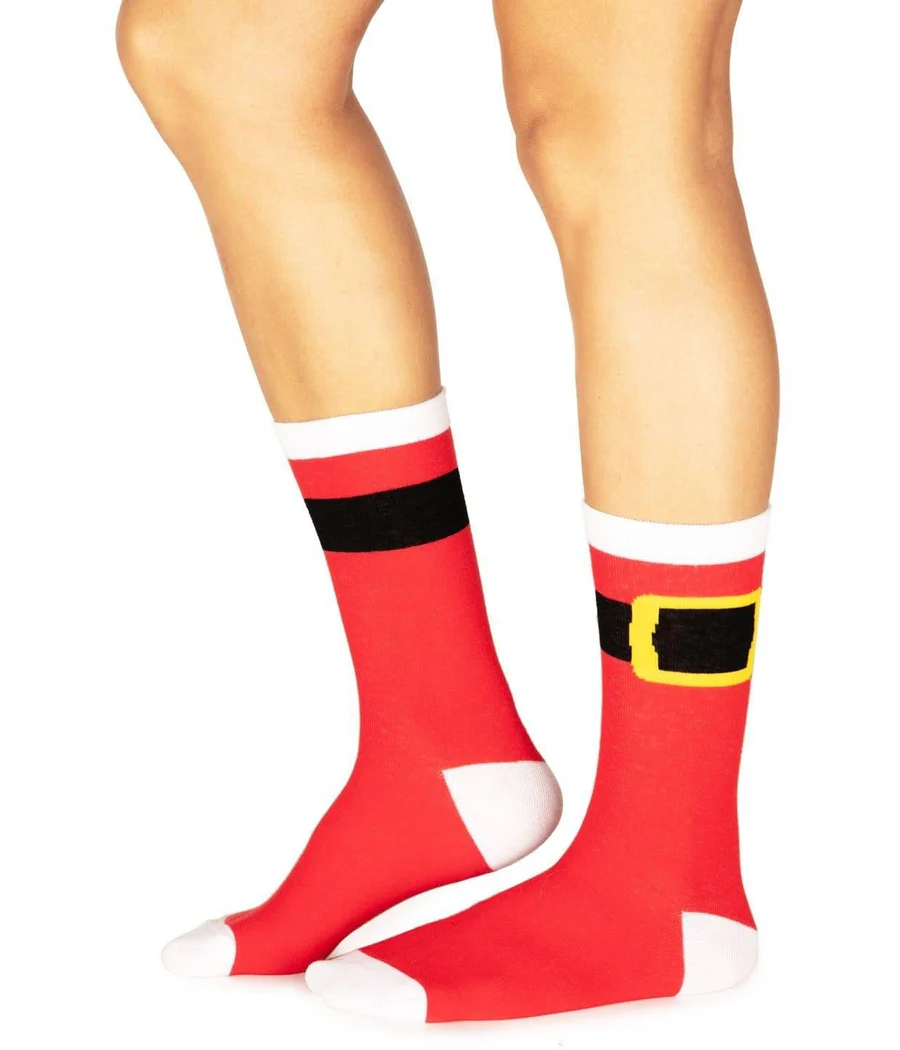 Women's Santa Claus Socks (Fits Sizes 6-11W) - Image 3