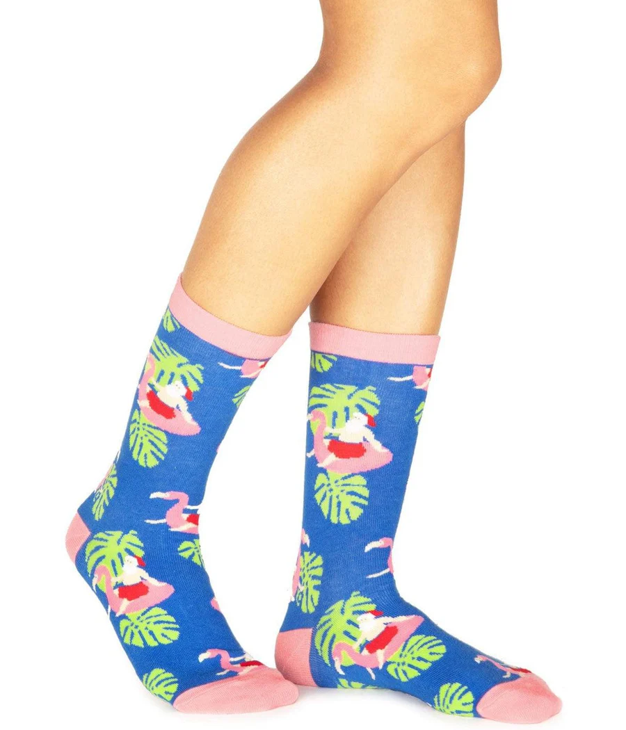 Women's Santa Pool Party Socks (Fits Sizes 6-11W) - Image 2