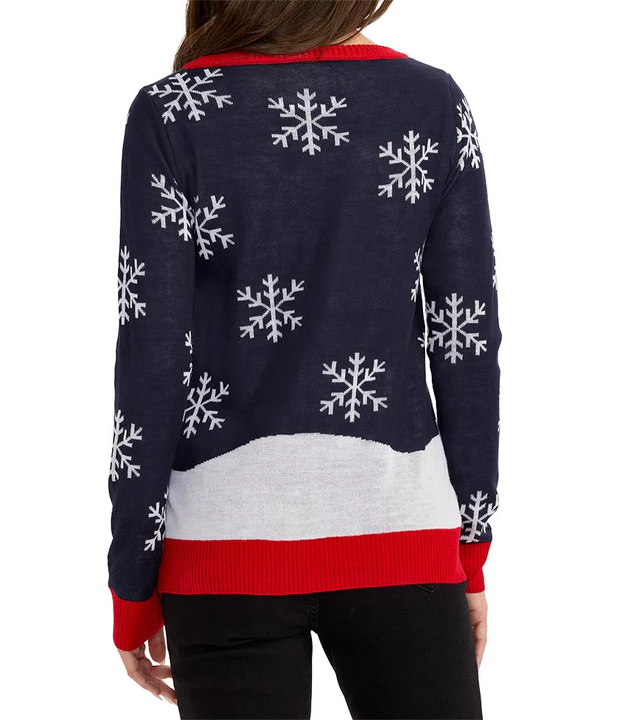 Women's Winter Whale Tail Ugly Christmas Sweater - Image 2