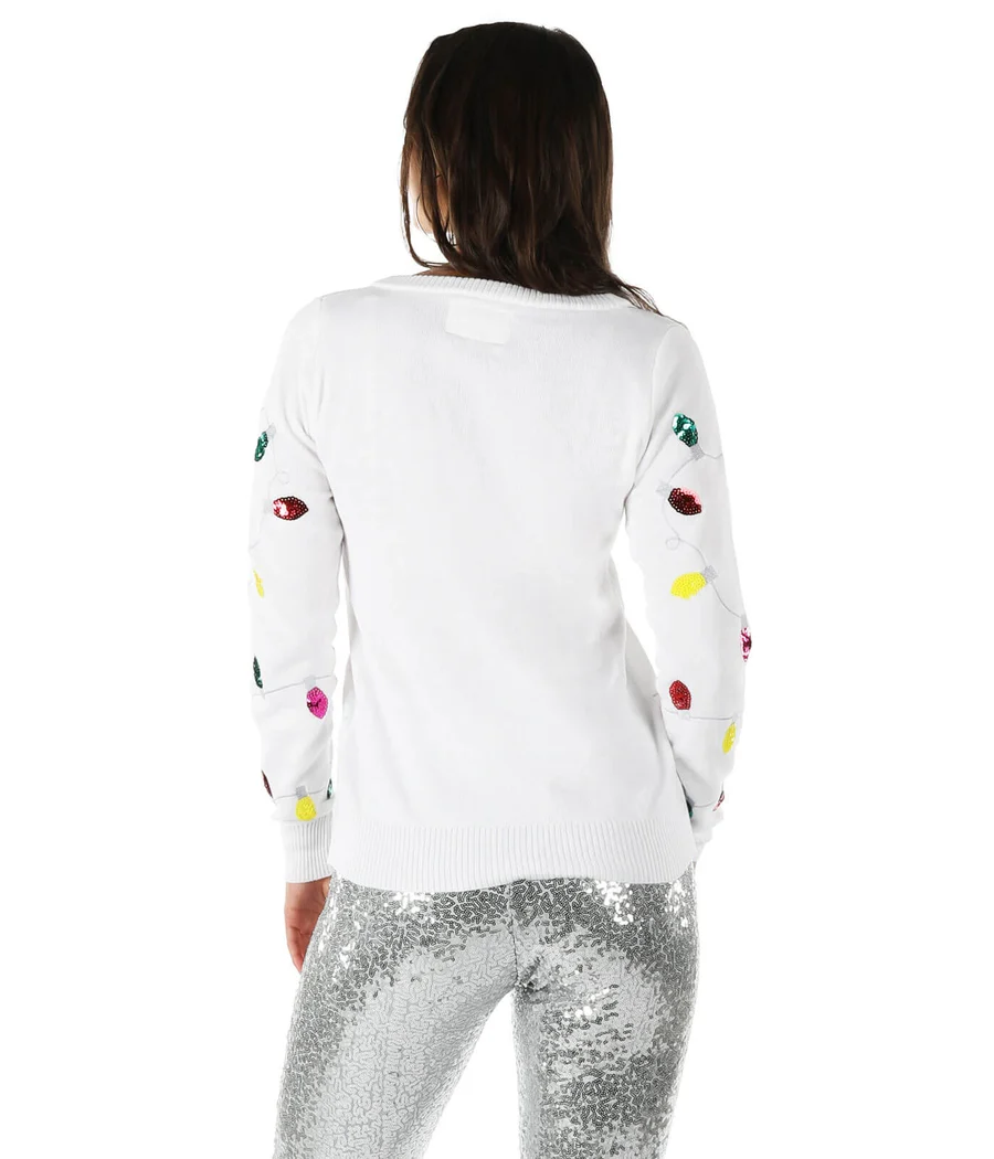 Women's Sequin Lights Ugly Christmas Sweater - Image 3