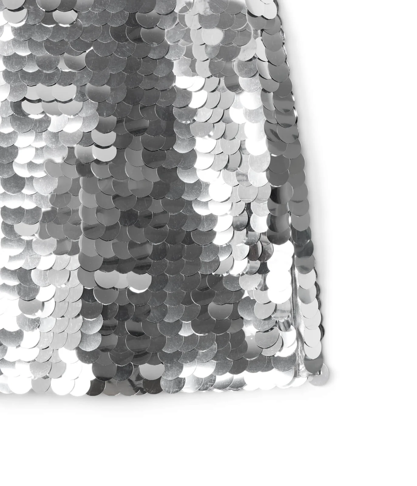 Silver Disc Sequin Skirt - Image 5