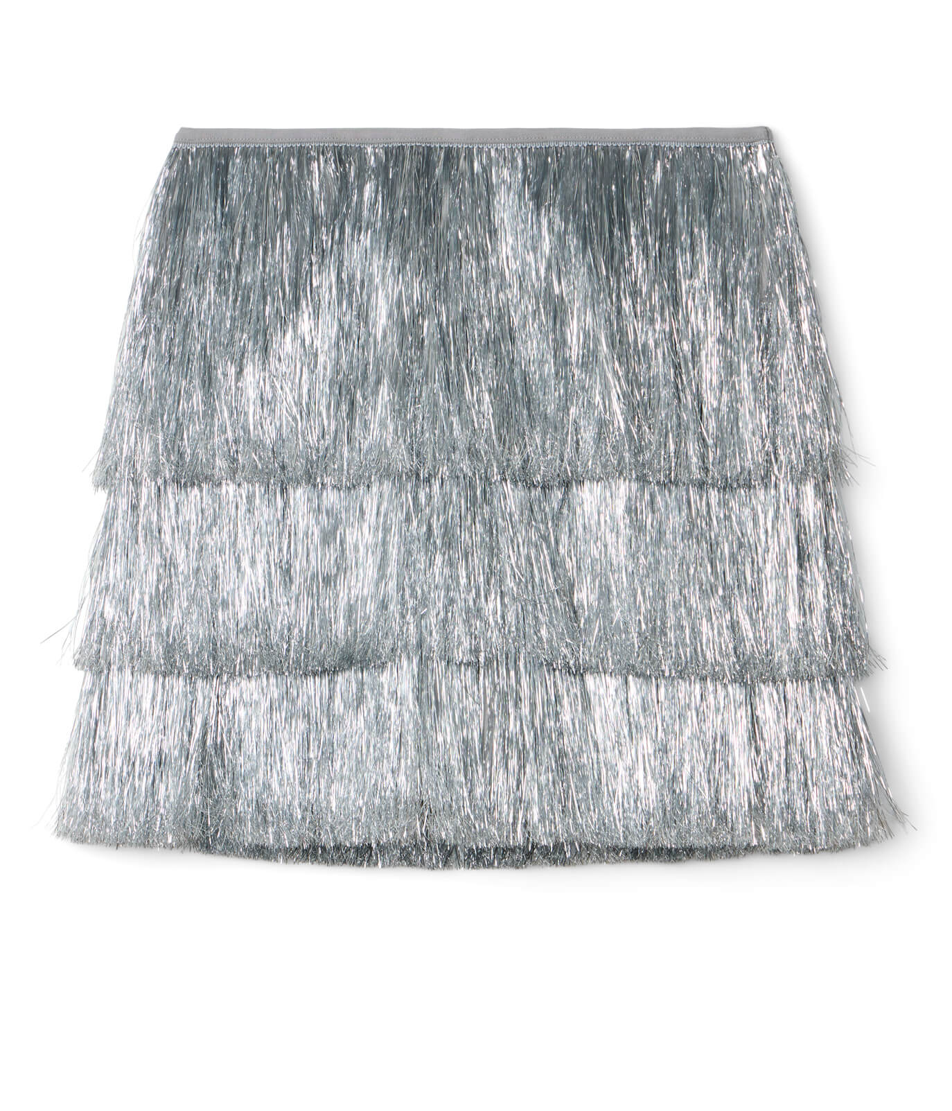 Women's Silver Tinsel Fringe Shorts - Image 4