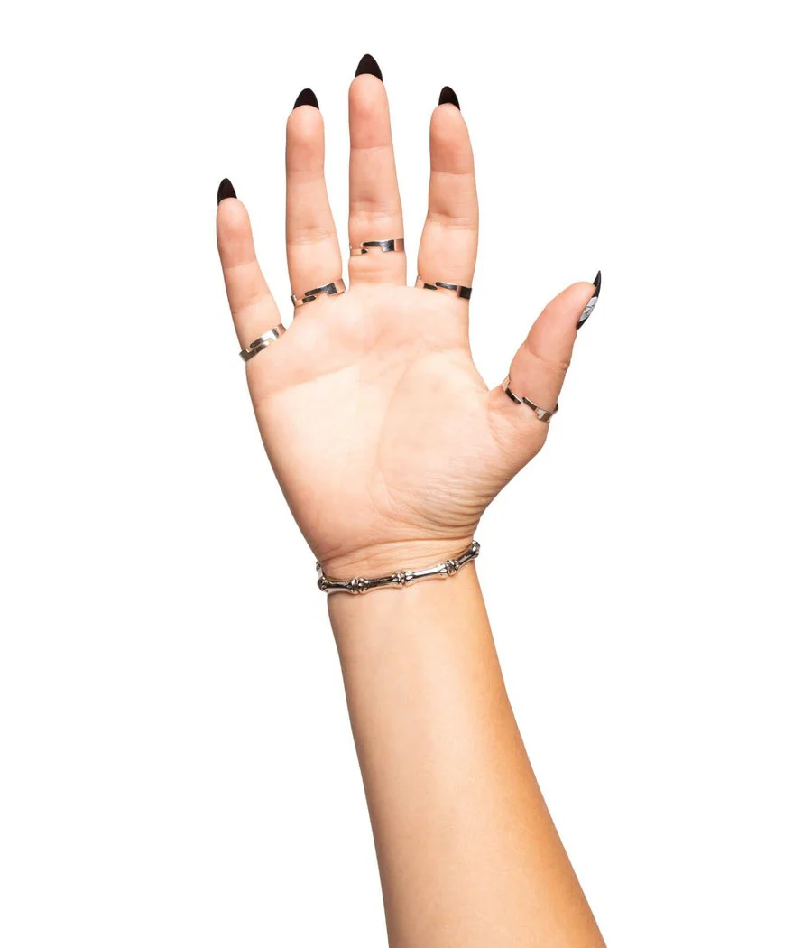 Silver Skeleton Finger Bracelet - Image 2