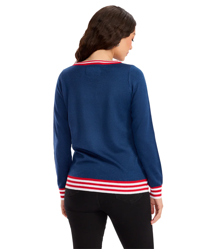 Women's Sleighin' It Ugly Christmas Sweater - Image 3