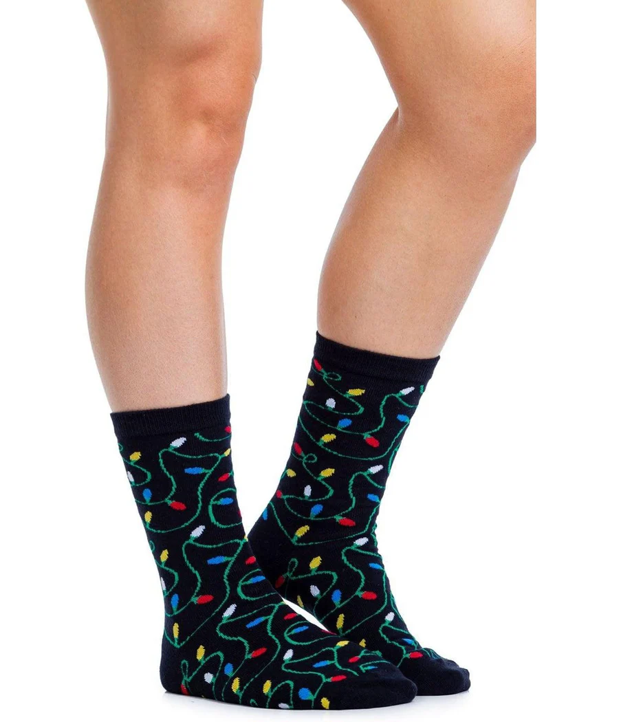 Women's String of Lights Crew Socks (Fits Sizes 6-11W) - Image 2