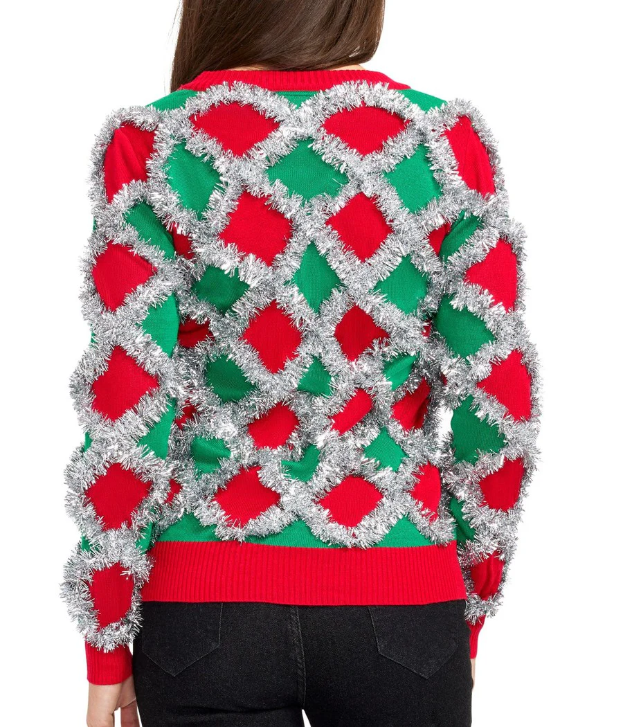 Women's Tacky Tinsel Cardigan Sweater - Image 4