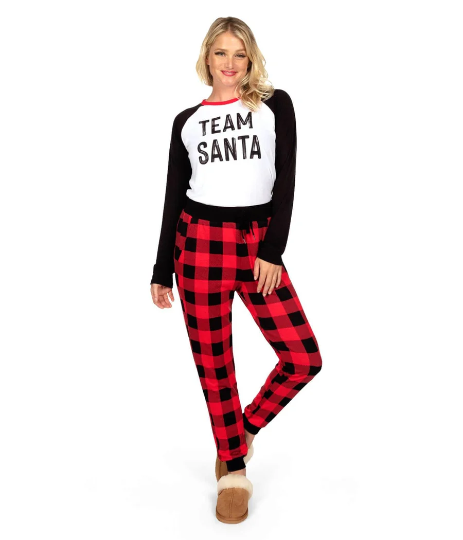 Women's Team Santa Crew Neck Pajama Set - Image 2