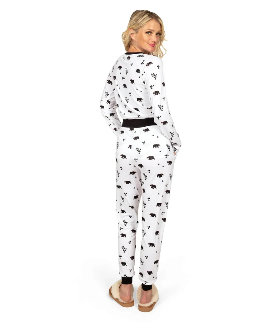 Women's Beary Christmas Crew Neck Pajama Set - Image 3