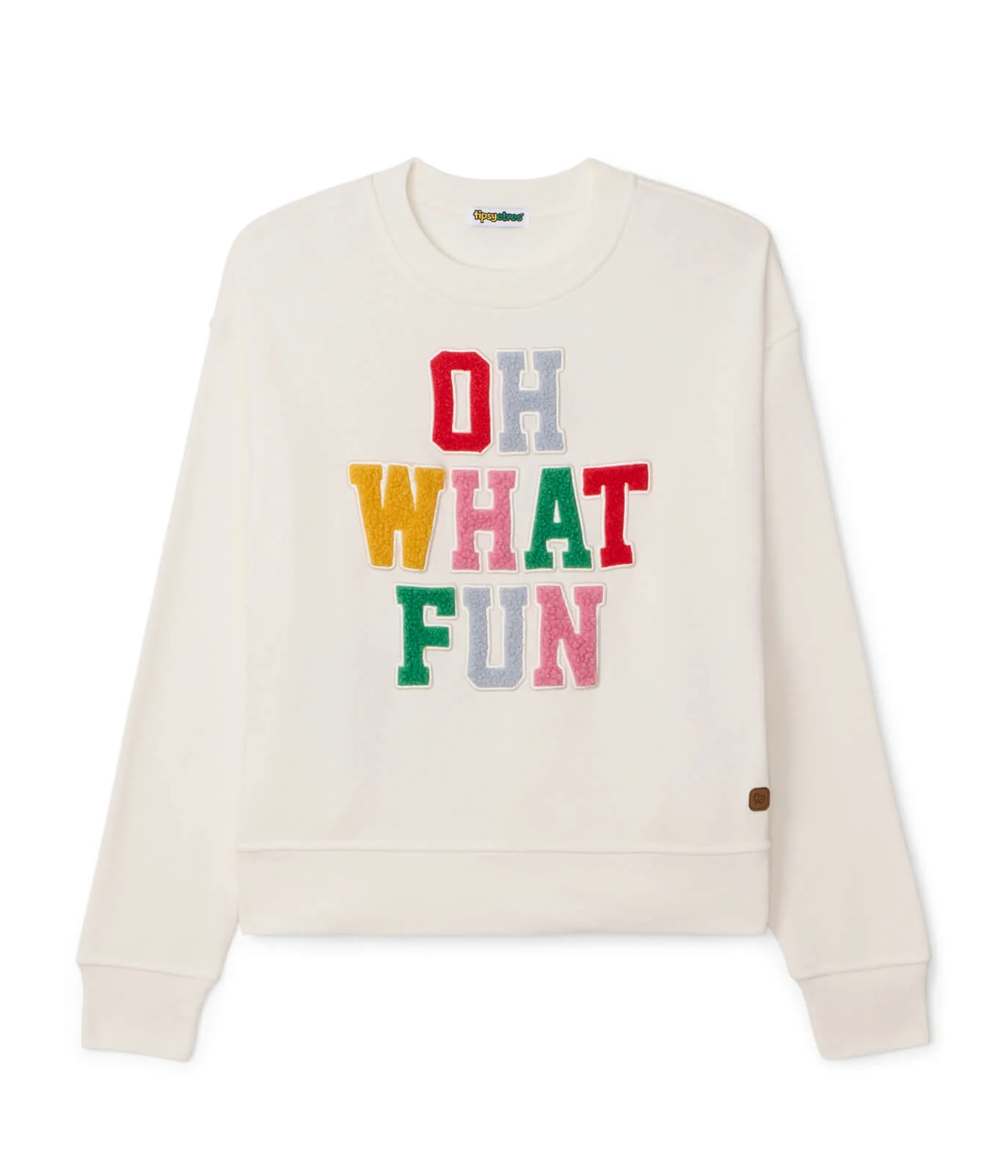 Women's Oh What Fun Patch Letter Sweatshirt - Image 6