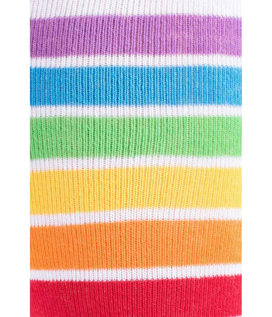 Women's White Rainbow Socks (Fits Sizes 6-11W) - Image 3