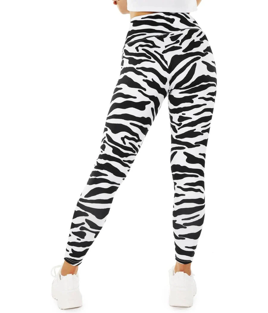 Zebra High Waisted Leggings - Image 2